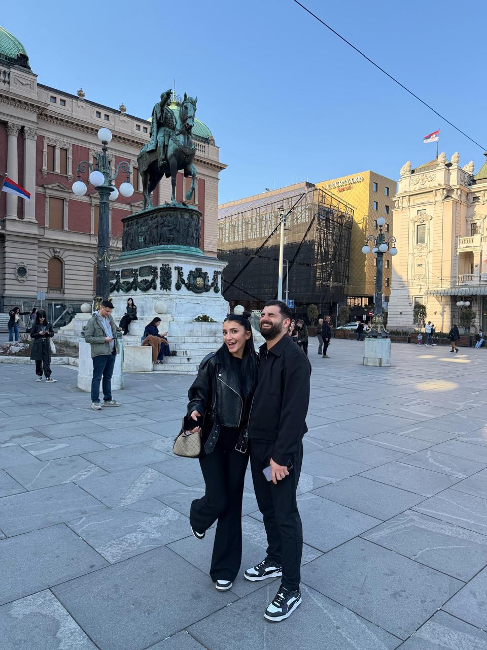 Murat & Nehir at Republic Square in Belgrade