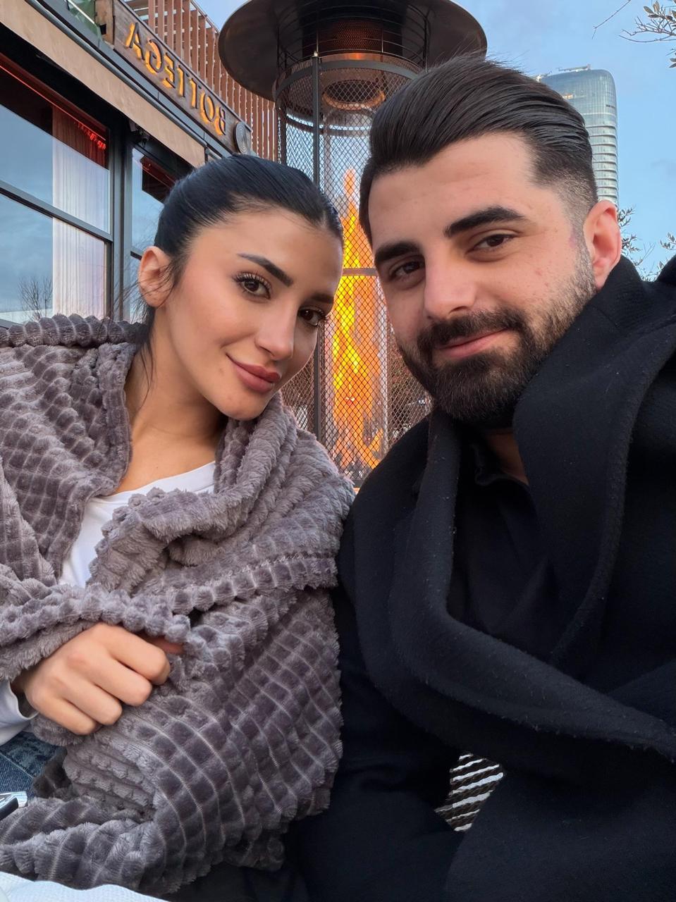 Murat & Nehir on a cozy evening by the fire